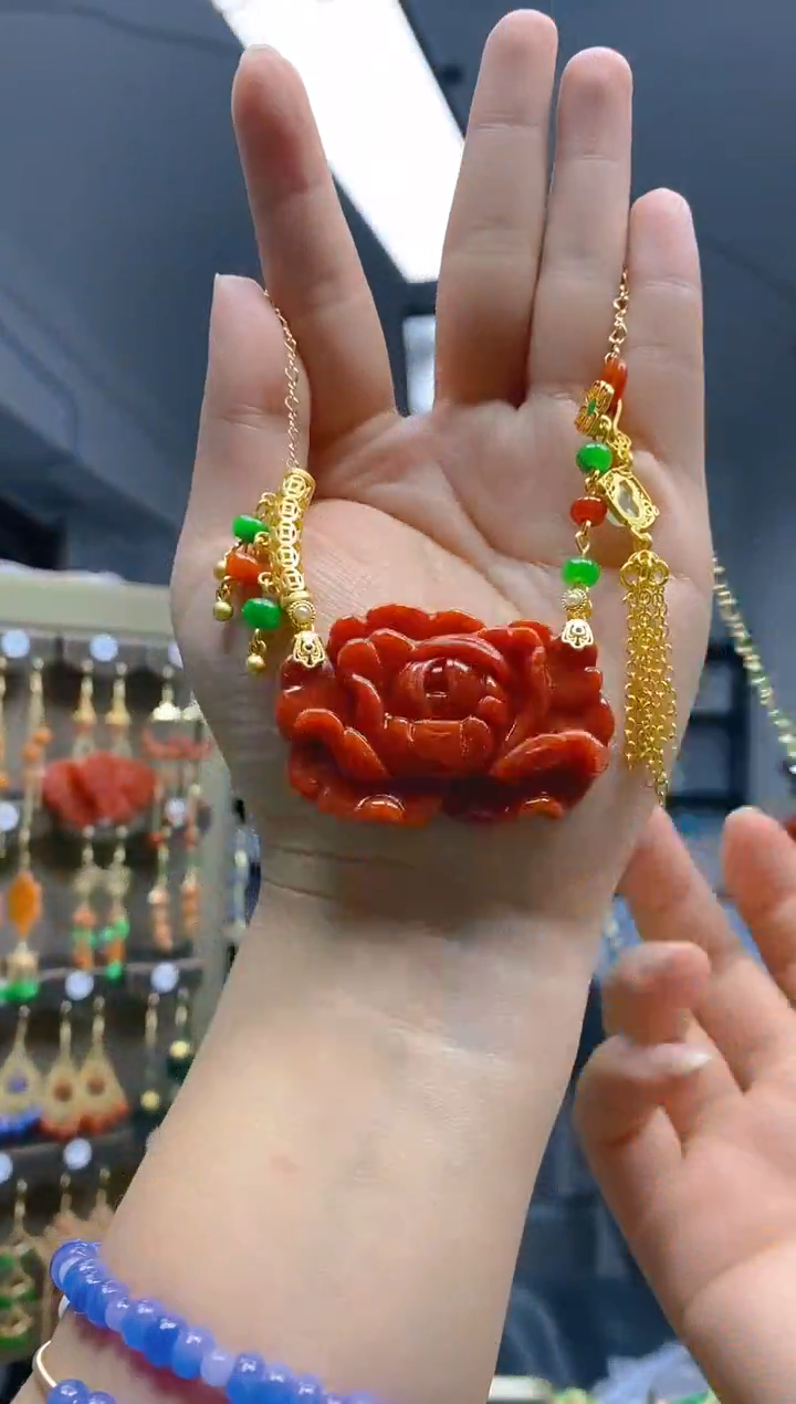 【闪购商品】翡翠耳饰合金0356翡翠锁骨链