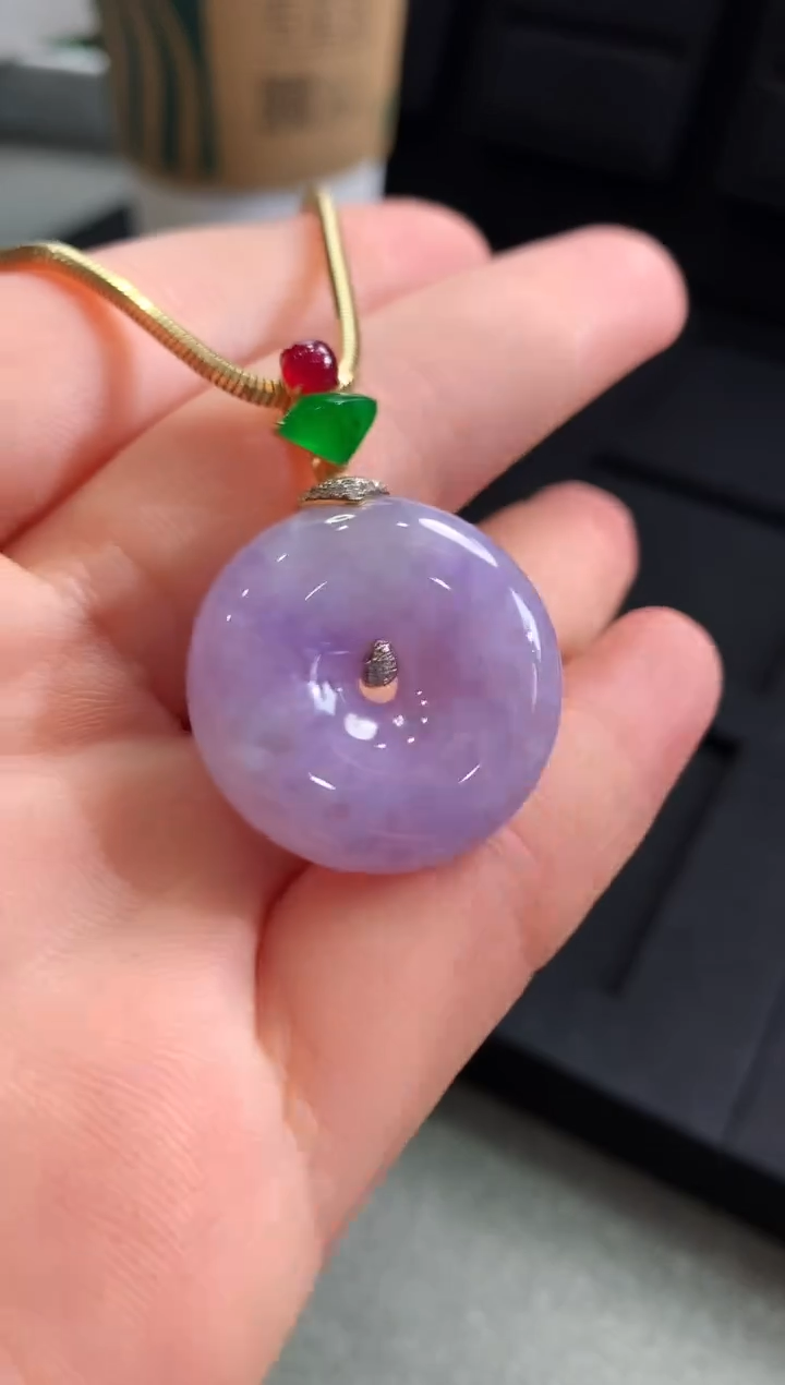 【闪购商品】翡翠吊坠(不含链)18K金镶嵌吊坠