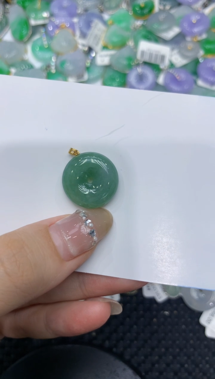 【闪购商品】翡翠颈饰18K金镶嵌222222222