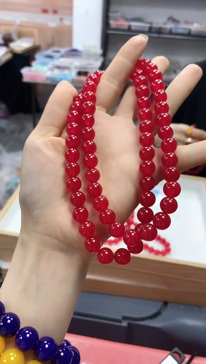 未镶嵌颈饰玛瑙/玉髓hjt卡10项链