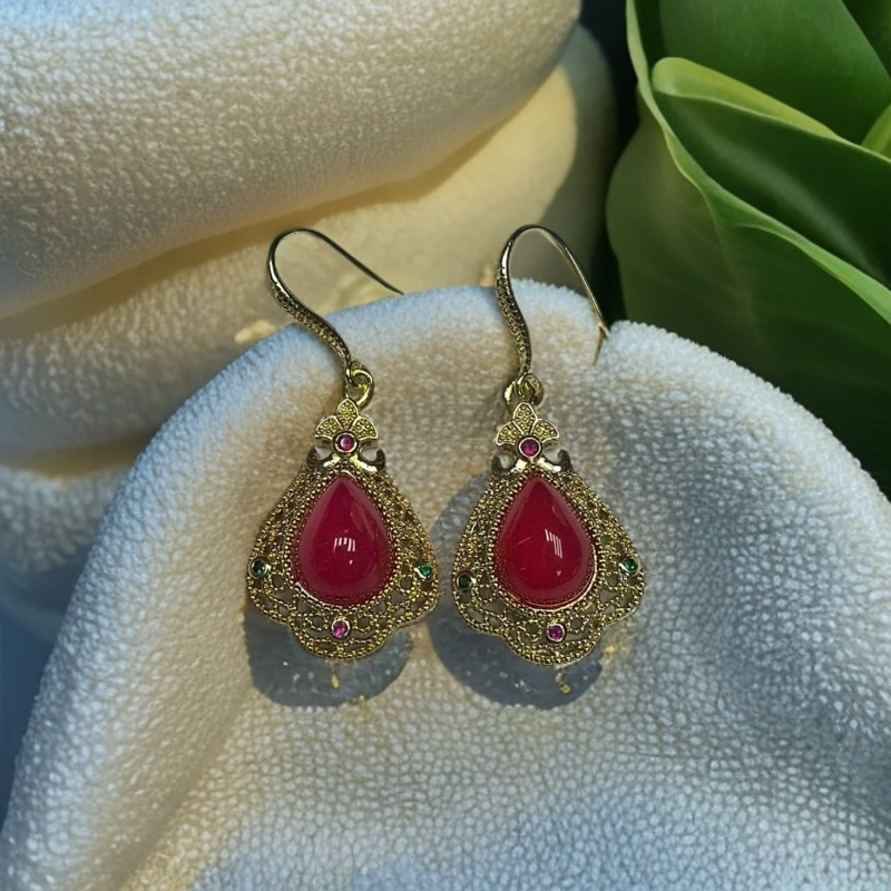 子柒甄选D247血胆灵耳坠