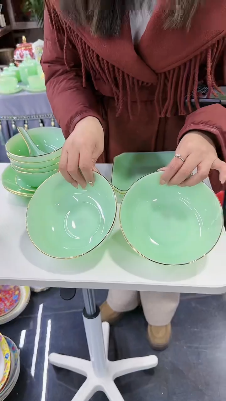 【闪购商品】瓷片6.5英寸面碗2个景德镇陶瓷