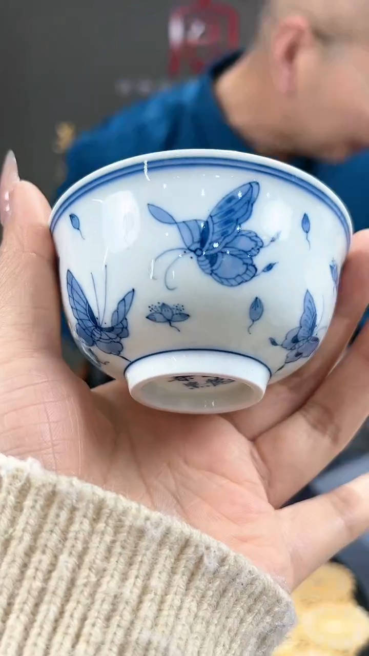 【闪购商品】官窑瓷画院272官窑瓷画院蝶恋花主人杯