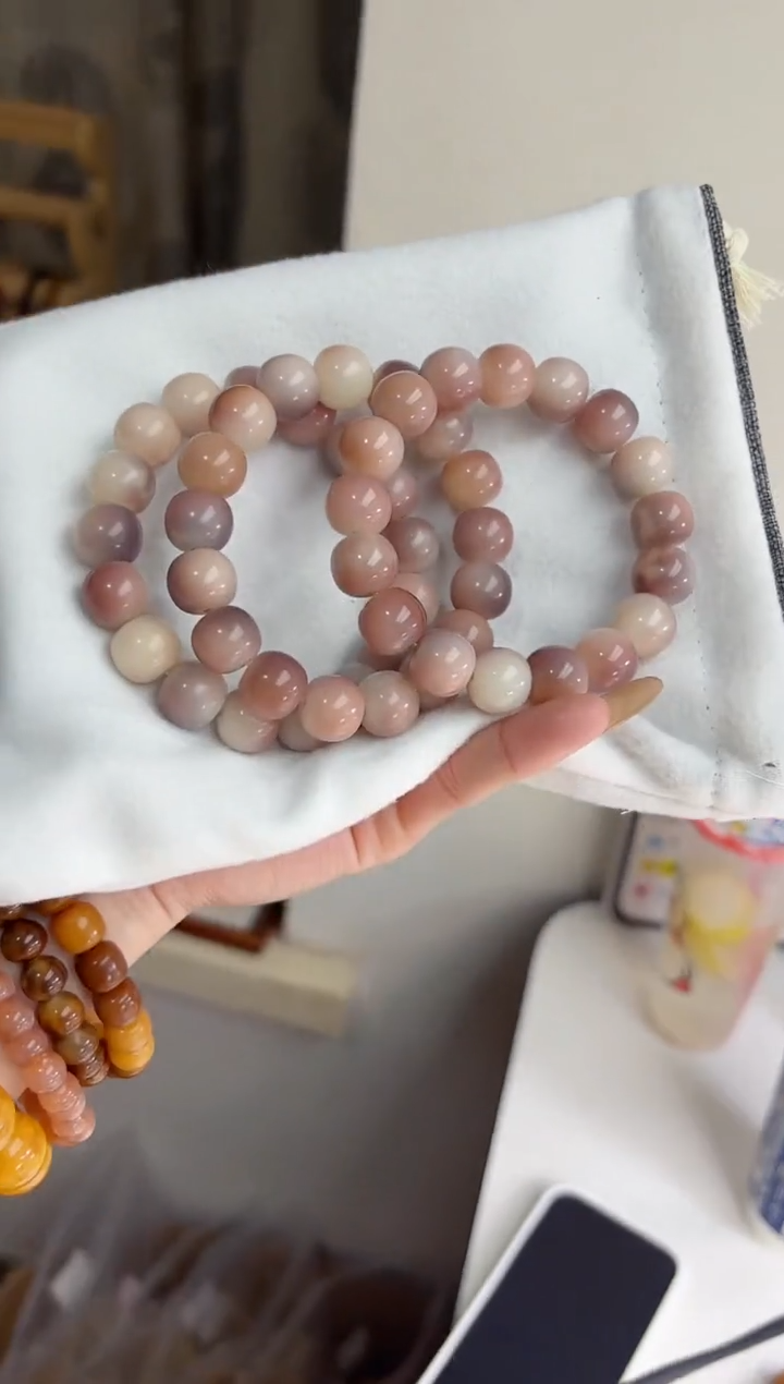 手串菩提根/象牙果沐j16紫美人玉化苹果12*13mm手串