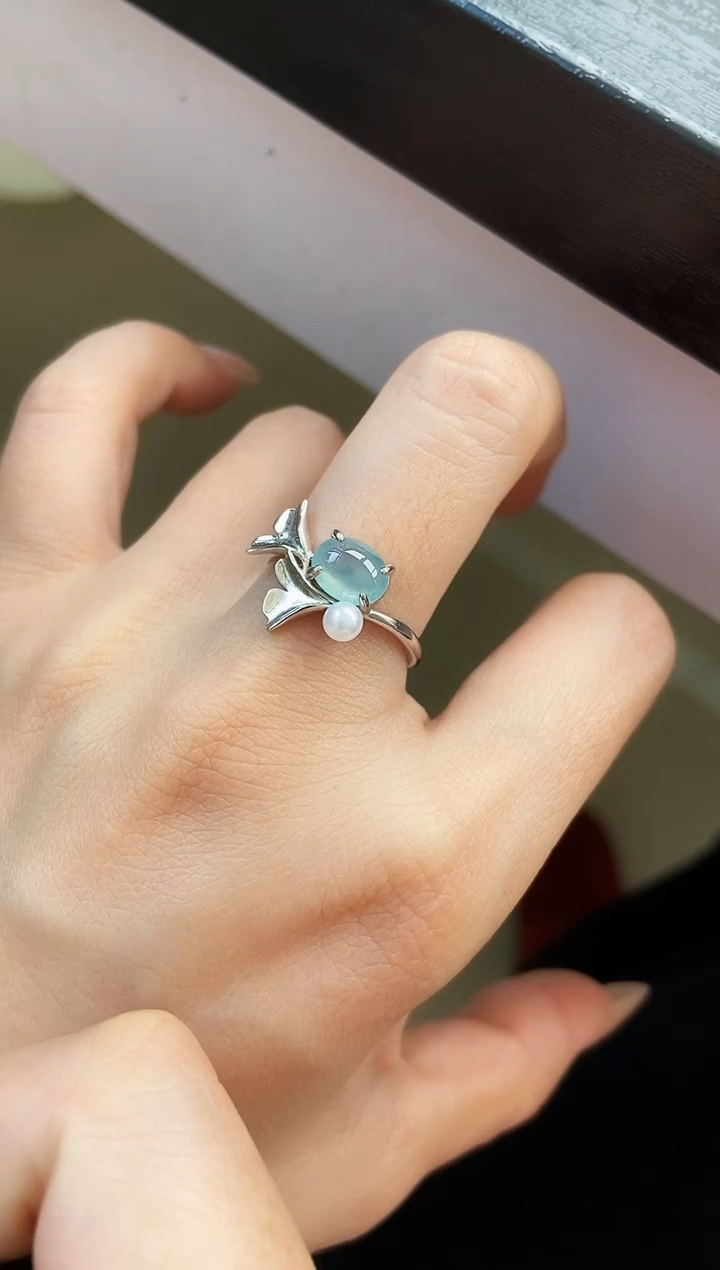 银S925镶嵌戒指翡翠12