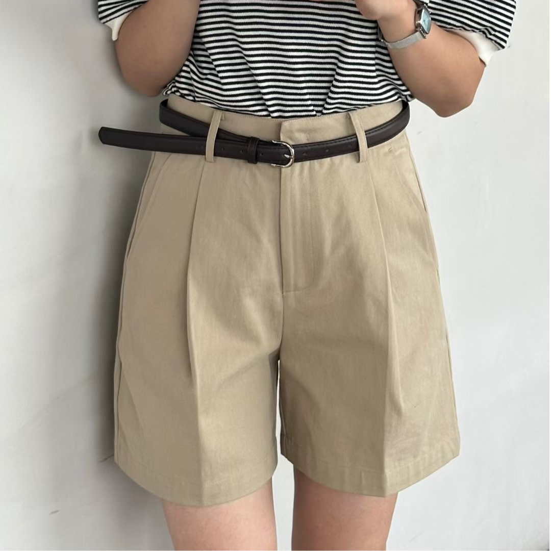 夏装新款韩版女士阔腿裤短裤女显瘦西装裤韩版裤子五分裤