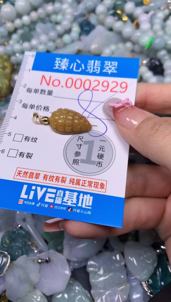 【闪购商品】翡翠颈饰未镶嵌含绳0002929