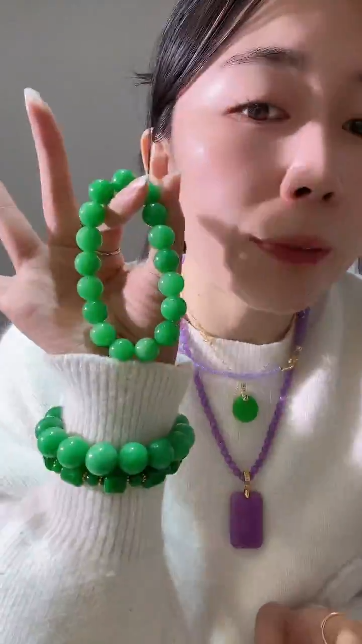 颈饰未镶嵌翡翠甜12串