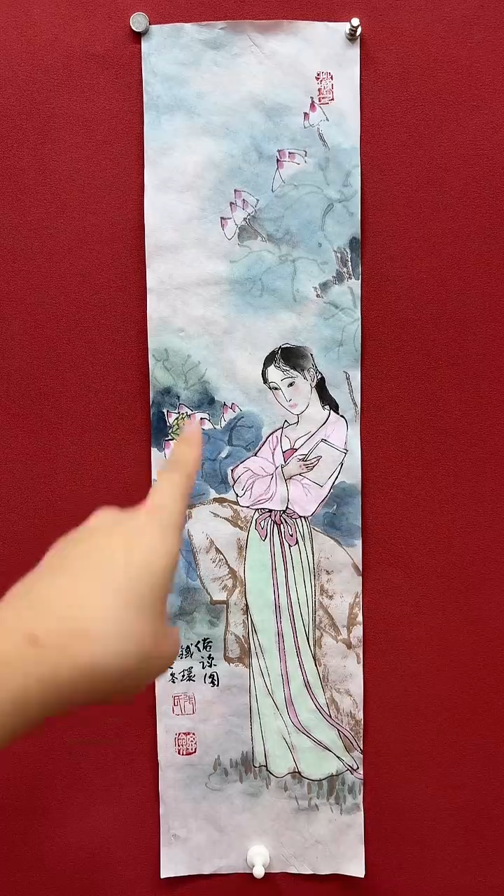 国画手绘原稿-张思俭-仕女-1平尺