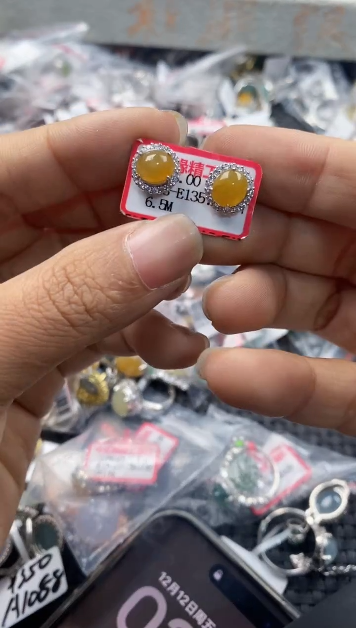 银S925镶嵌戒指翡翠1010---4