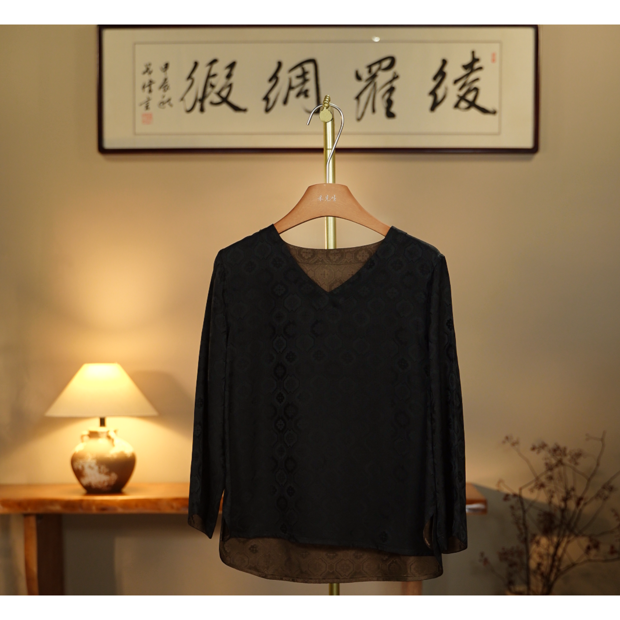 【墨韵流年-香云纱衬衫】中式国风香云纱衬衫0158