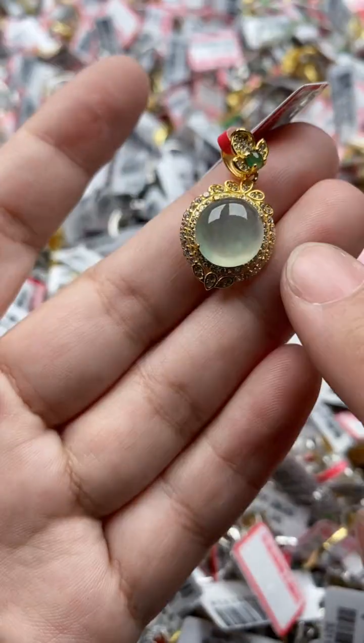 【闪购商品】翡翠戒指银S925镶嵌9999---5