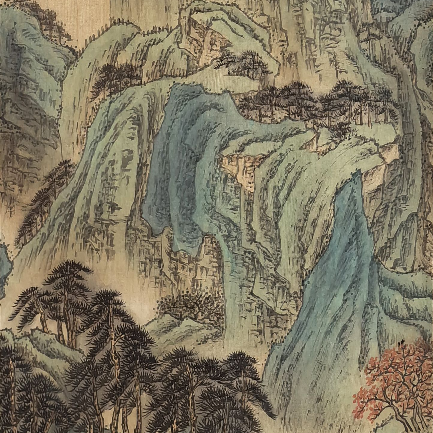 【辽拍】V240326-4-17《山水》（0.6平尺) 纸本镜片 dll1203