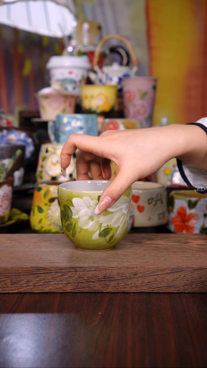 杯子陶泥垚手作 景德镇手工手绘陶瓷器物