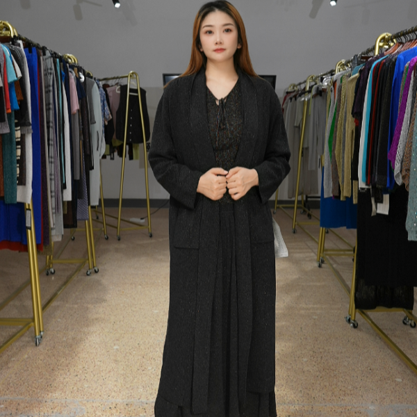 ZHENTISIMAN秋季长款风衣开衫款毛呢罗褐风衣WA5008