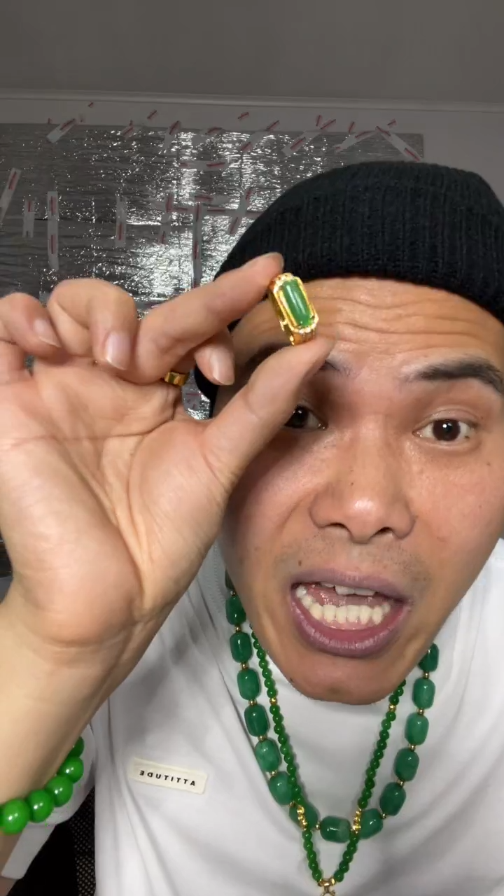 翡翠戒指未镶嵌【小伍珠宝】缅料细长型马鞍戒