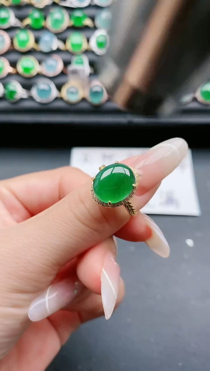 【闪购商品】翡翠戒指银S925镶嵌1111111111
