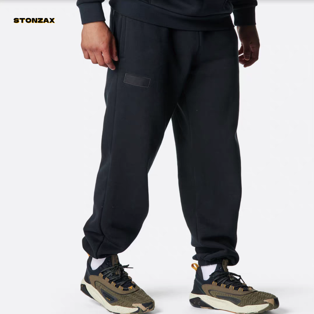 SC26147男子冬季运动休闲加绒加厚弹性宽松束脚卫裤