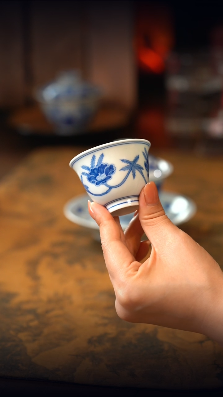 见山烧 秋葵铃铛杯