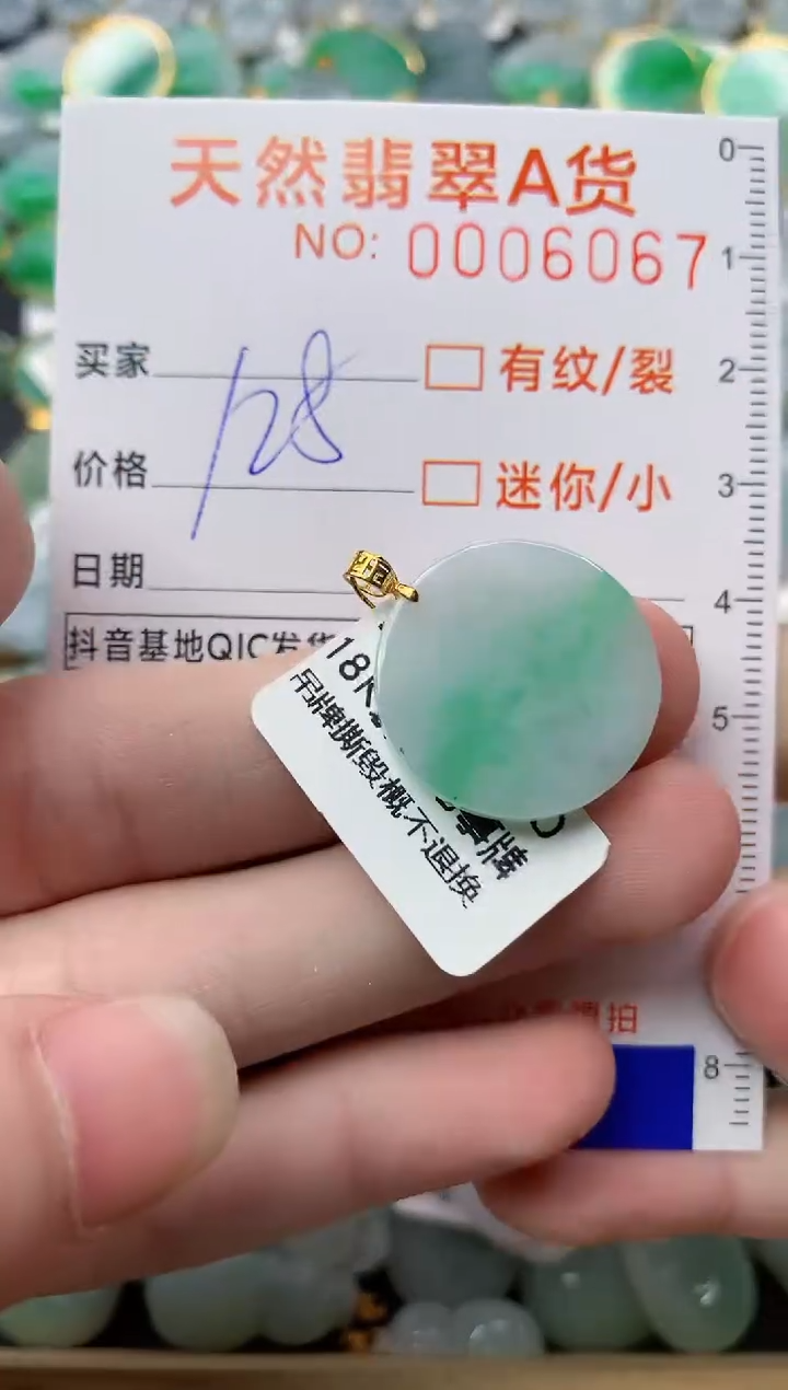 【闪购商品】翡翠颈饰18K金镶嵌61........