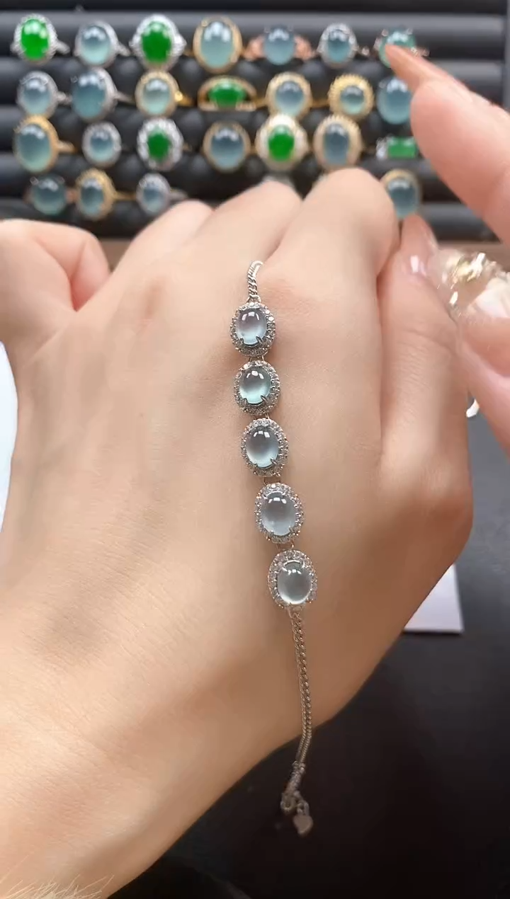 银S925镶嵌戒指翡翠51151