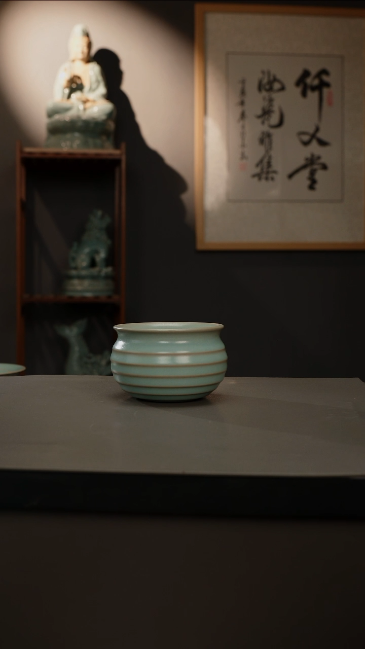 【闪购商品】杯仿古釉原矿 弦纹 