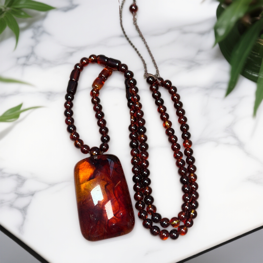 ZH-1088-血菩提无事牌项链