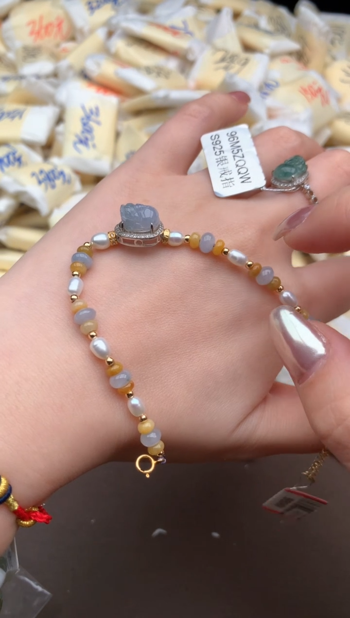 【闪购商品】翡翠手链银S925镶嵌一