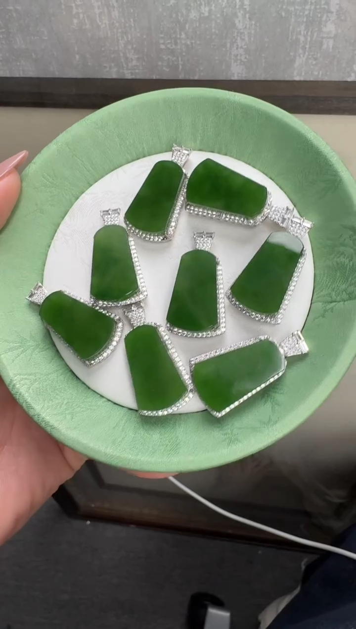 颈饰银S925镶嵌和田玉13冯总12.24多样性拍一发一