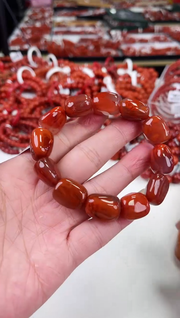 【闪购商品】南红玛瑙瓦西随型手串未镶嵌一个/条