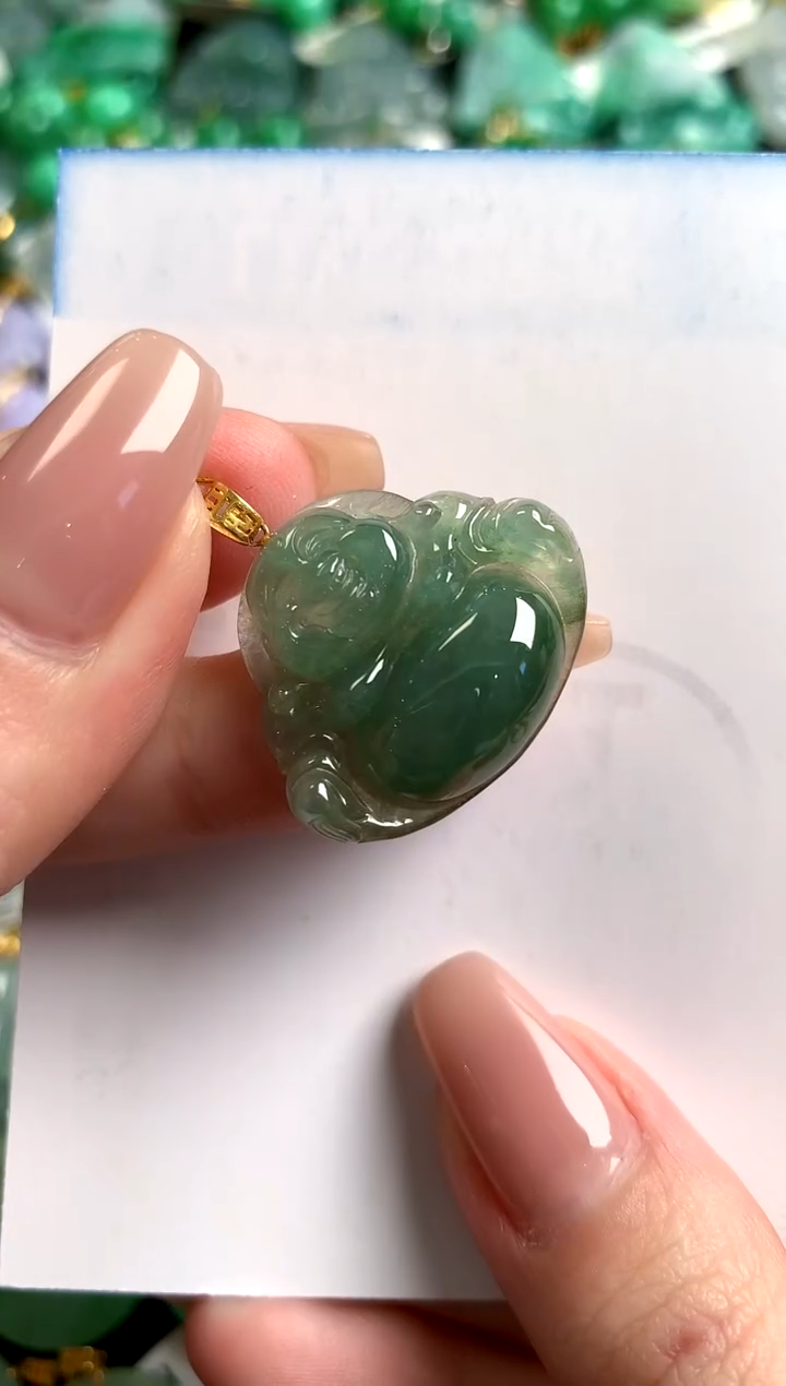 【闪购商品】翡翠颈饰18K金镶嵌0229097205