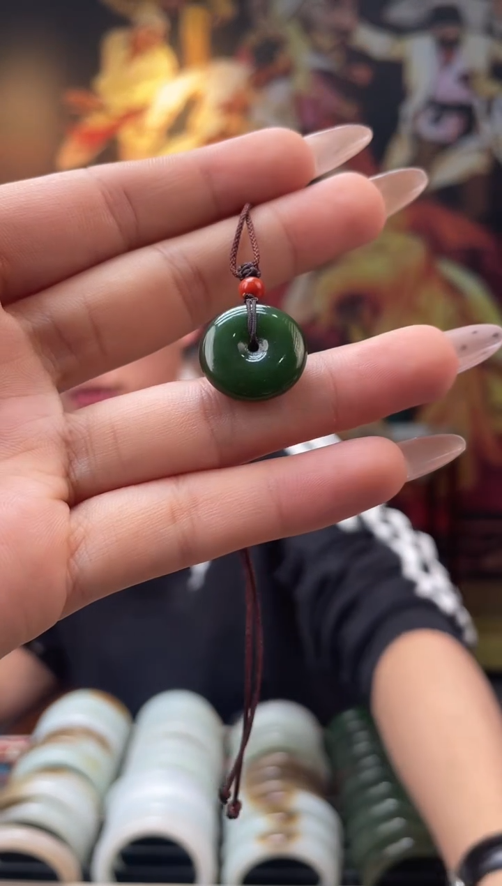 【闪购商品】和田玉颈饰未镶嵌碧玉平安扣吊坠多样性发一件