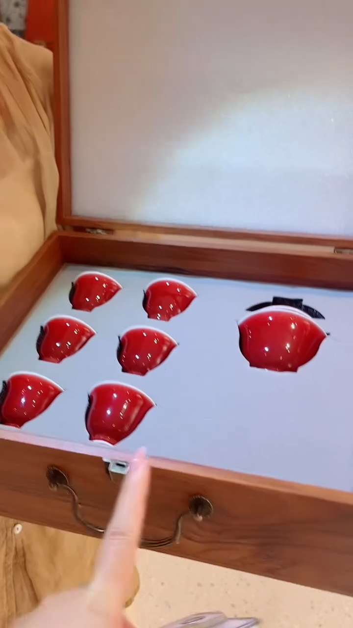 摆件景德镇郎红茶具套组
