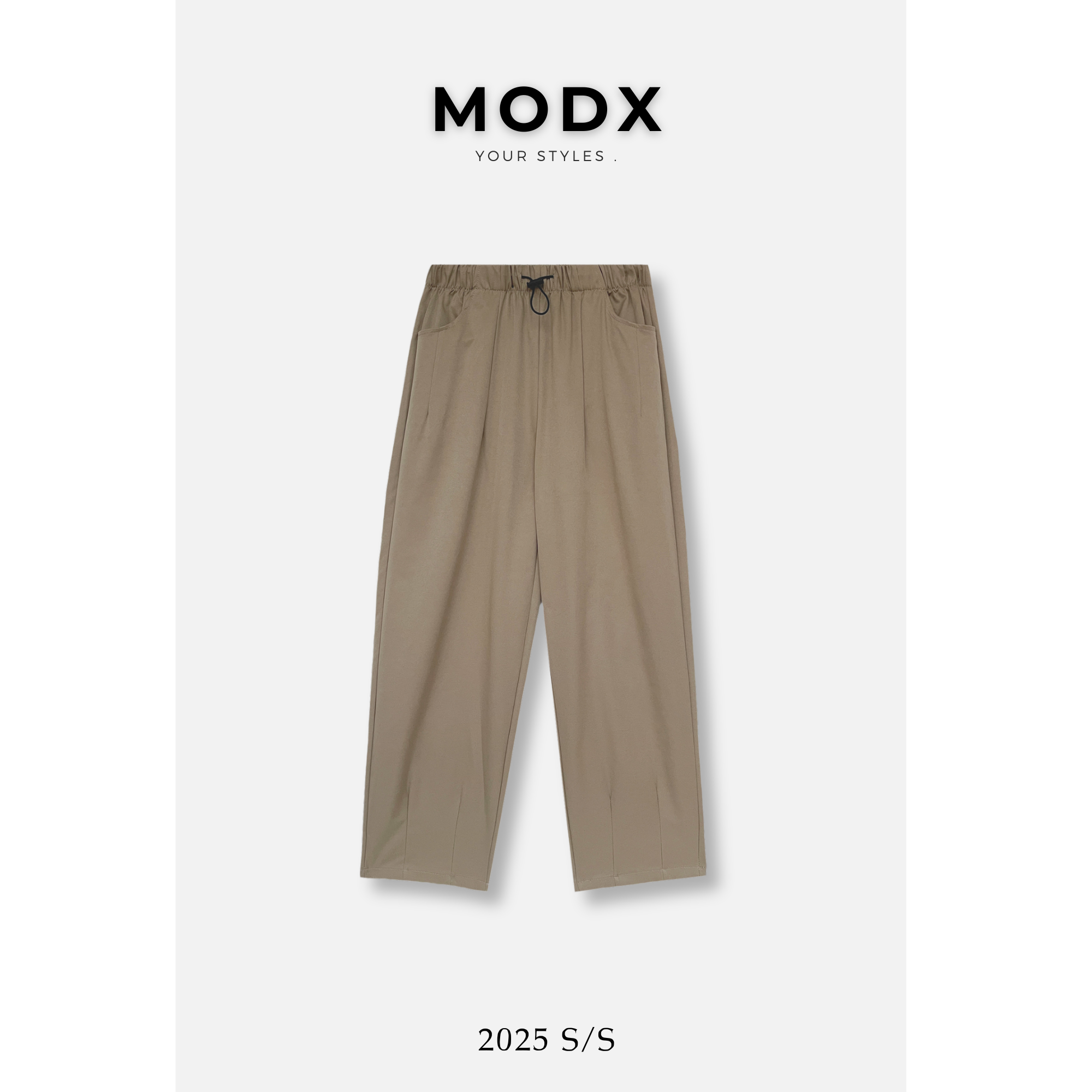 MODX⌜超肽棉⌟ 米兰风！25春款简约显瘦百搭抽绳纯色女工装休闲裤