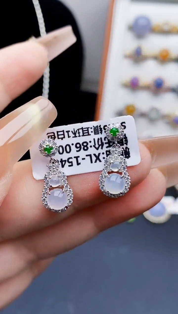 银S925镶嵌戒指翡翠1027