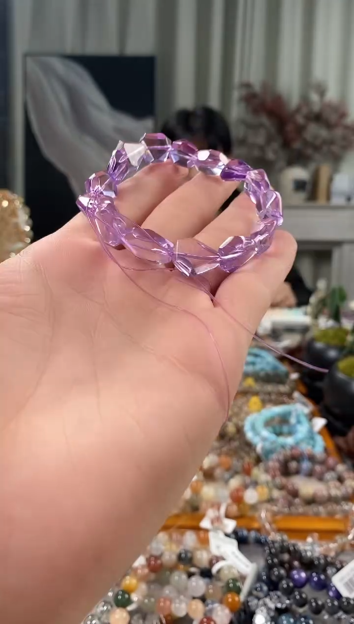 未镶嵌手链水晶紫水晶随行