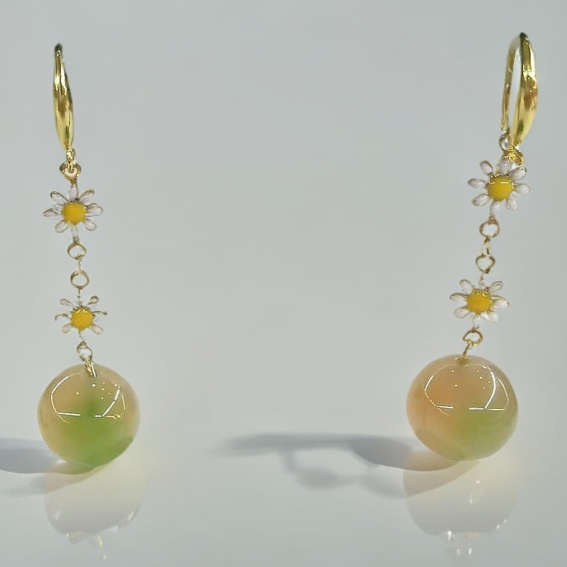 （库存处理）--高定珠宝渐变色玛瑙耳环设计款Y2234