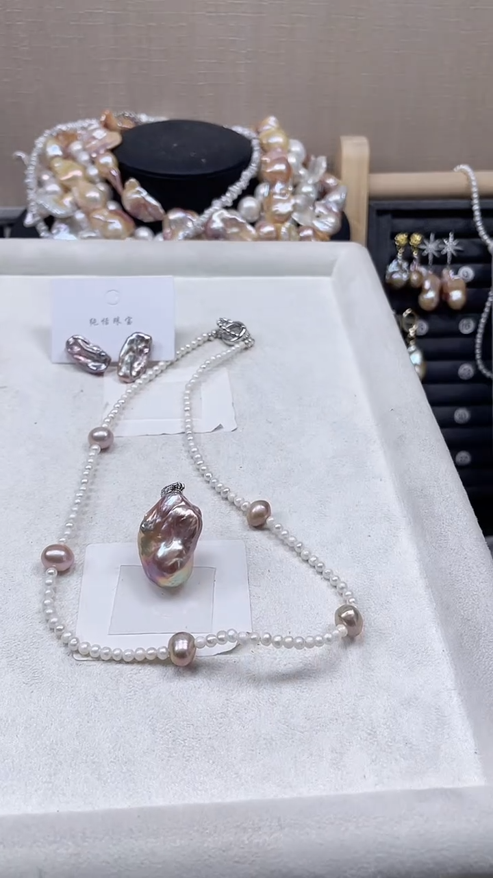 未镶嵌套装淡水珍珠【纯恬饰品】