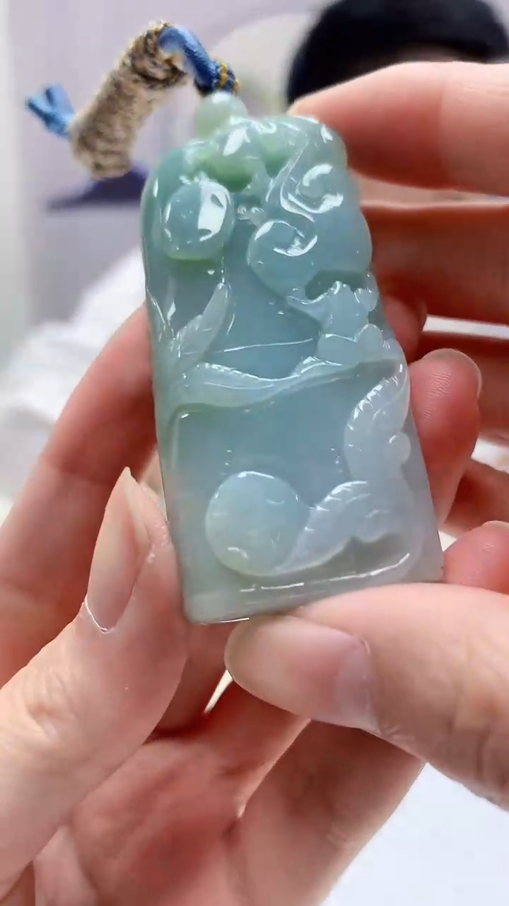 【闪购商品】定制翡翠未镶嵌5028zm-毛货挂件79竹节
