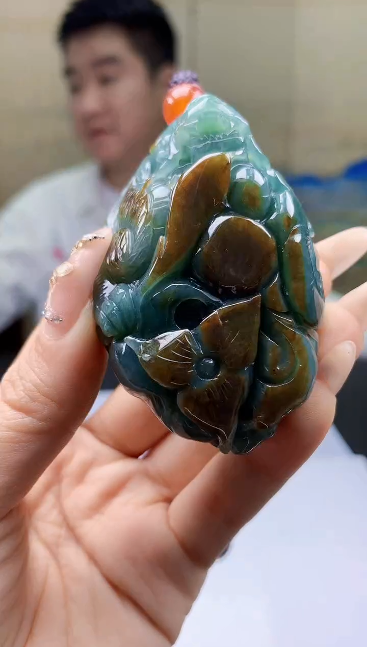 【闪购商品】定制翡翠未镶嵌5028ty-毛货挂件90