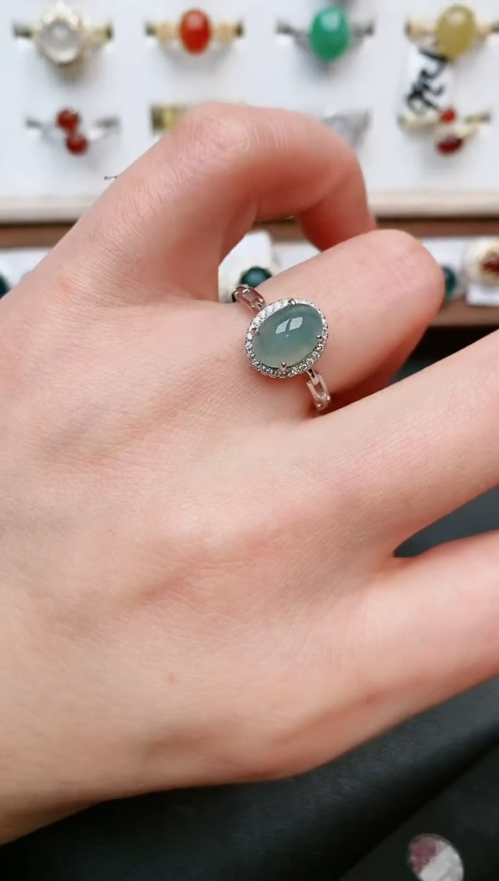 【闪购商品】翡翠戒指银S925镶嵌....
