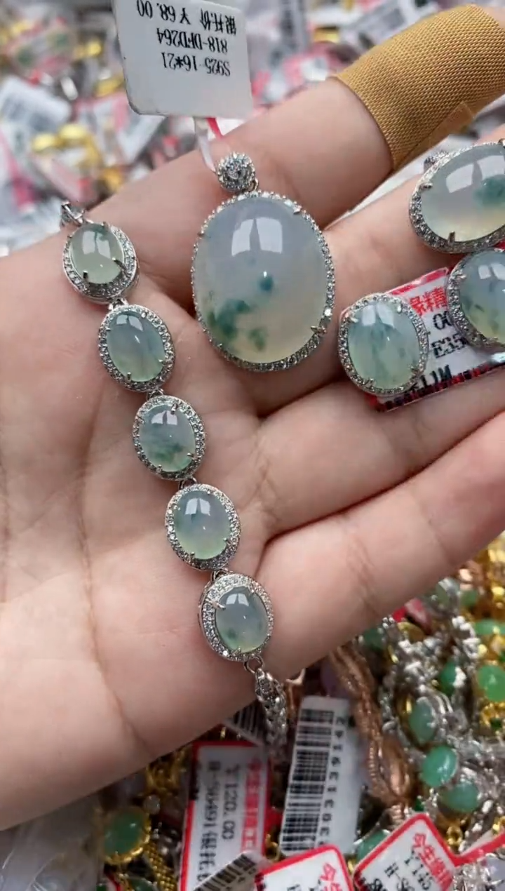 【闪购商品】翡翠戒指银S925镶嵌111111----5