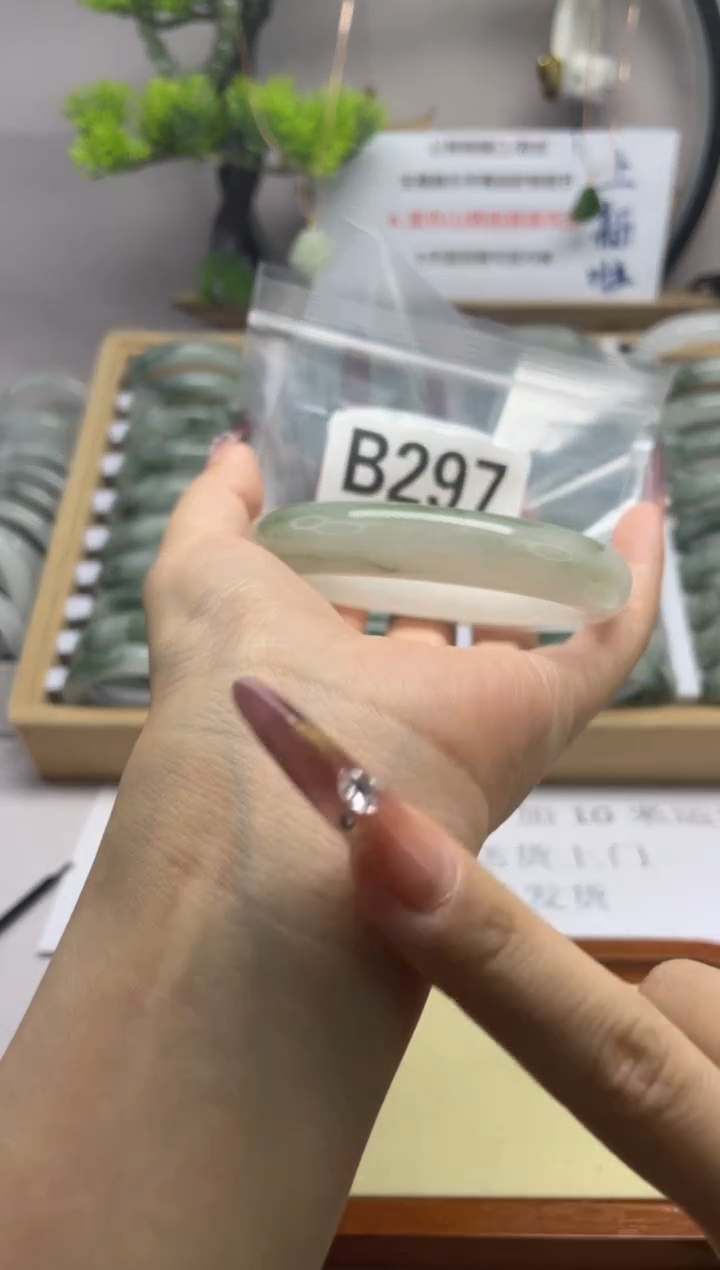 【闪购商品】石英质玉（天山翠）手镯未镶嵌b297