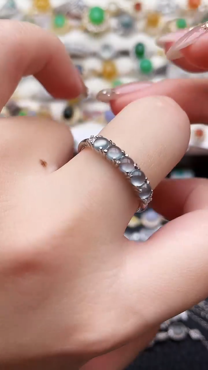 银S925镶嵌戒指翡翠22