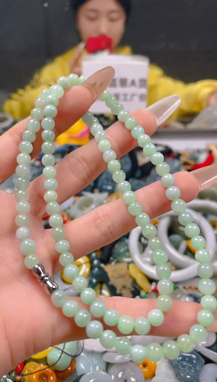 【闪购商品】翡翠颈饰未镶嵌5MM/T/翡翠A货一图一物