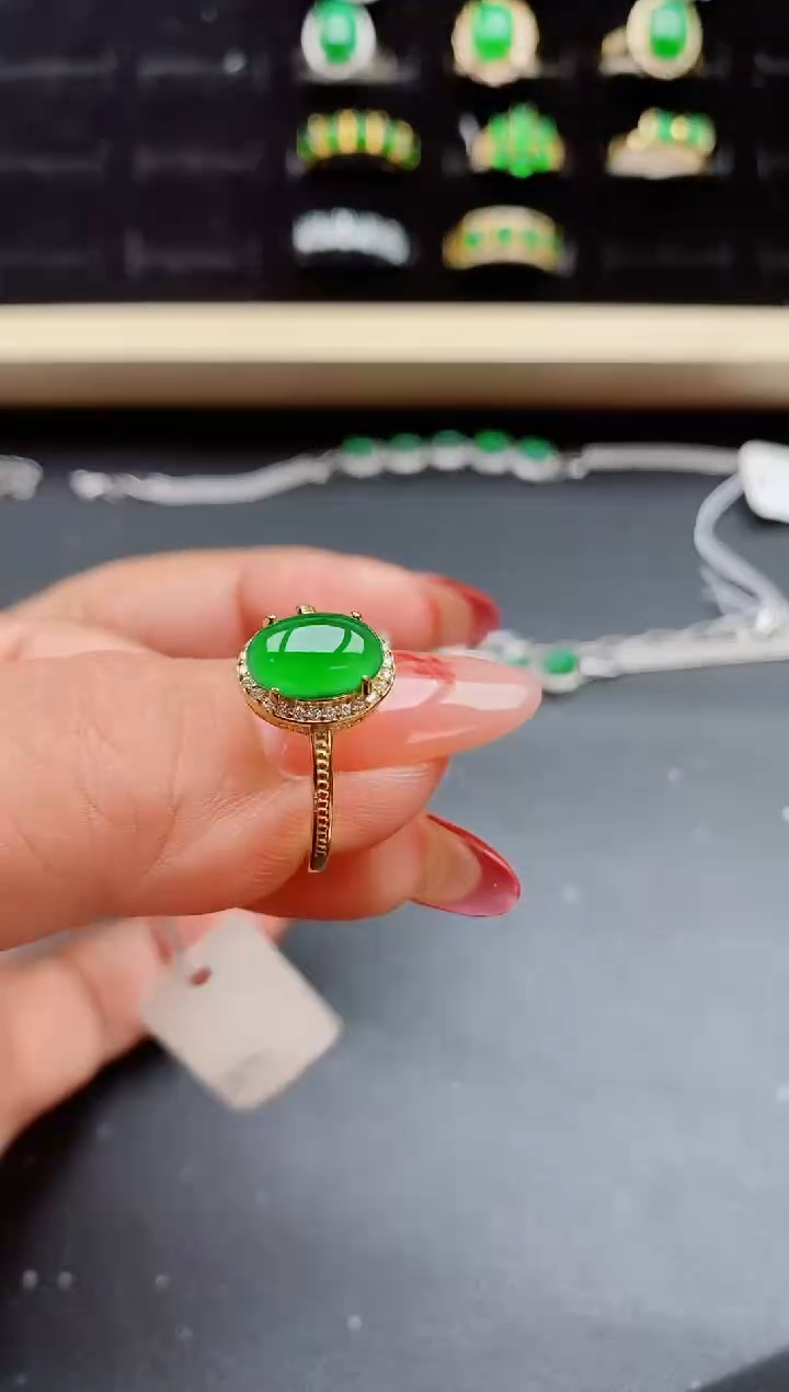 【闪购商品】翡翠戒指银S925镶嵌5085050