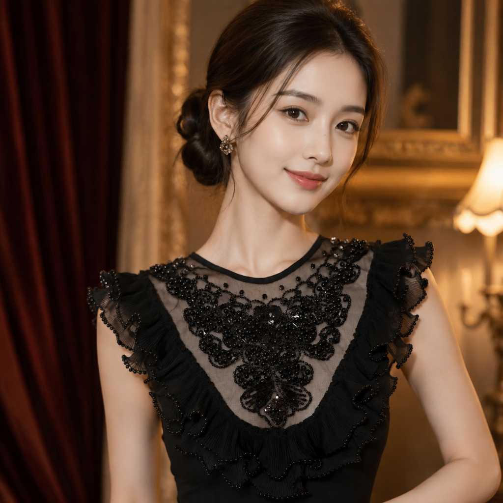 新款大鱼海棠花朵木耳边蕾丝气质女人云肩披肩WW279