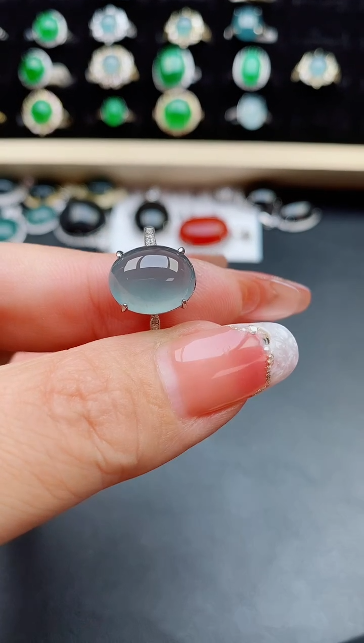 【闪购商品】翡翠戒指银S925镶嵌805005