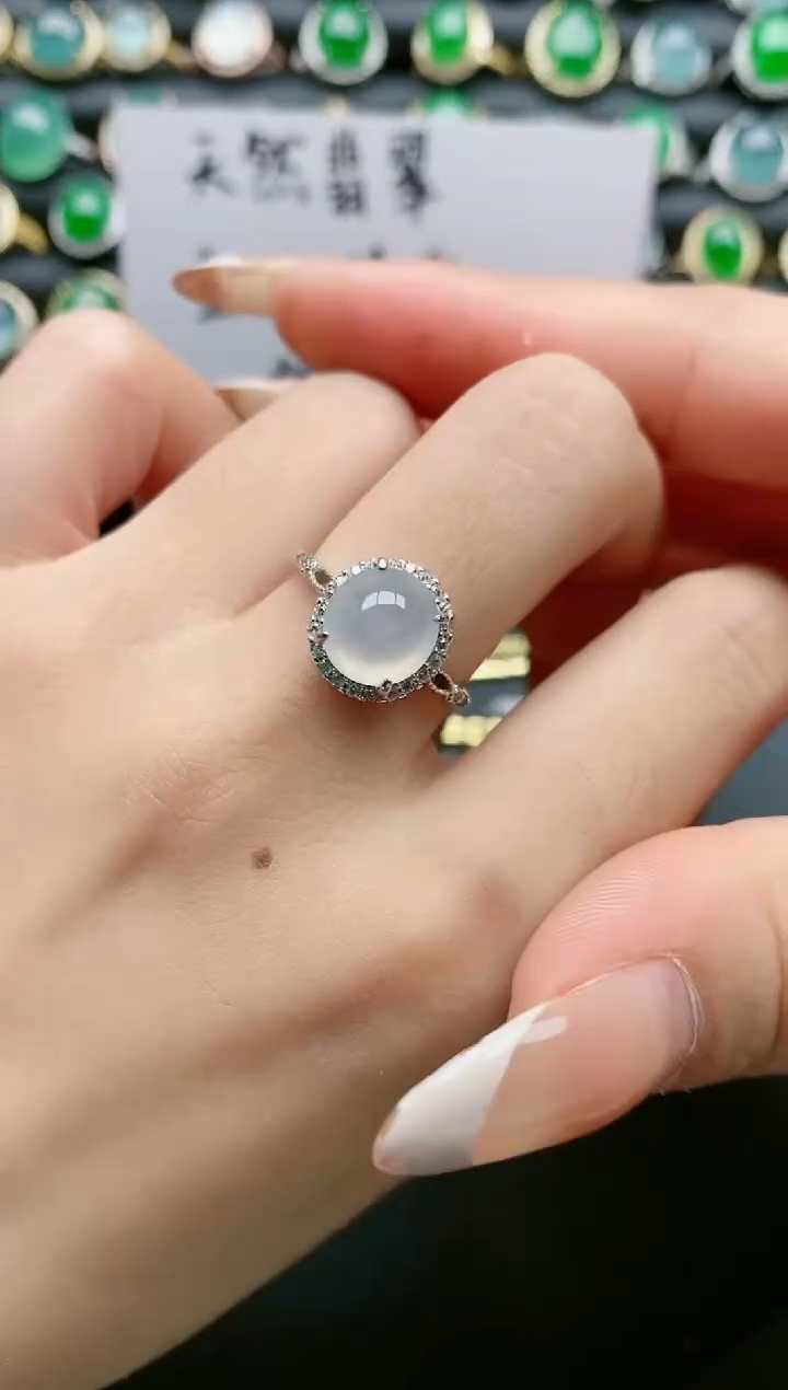 【闪购商品】翡翠戒指银S925镶嵌111111