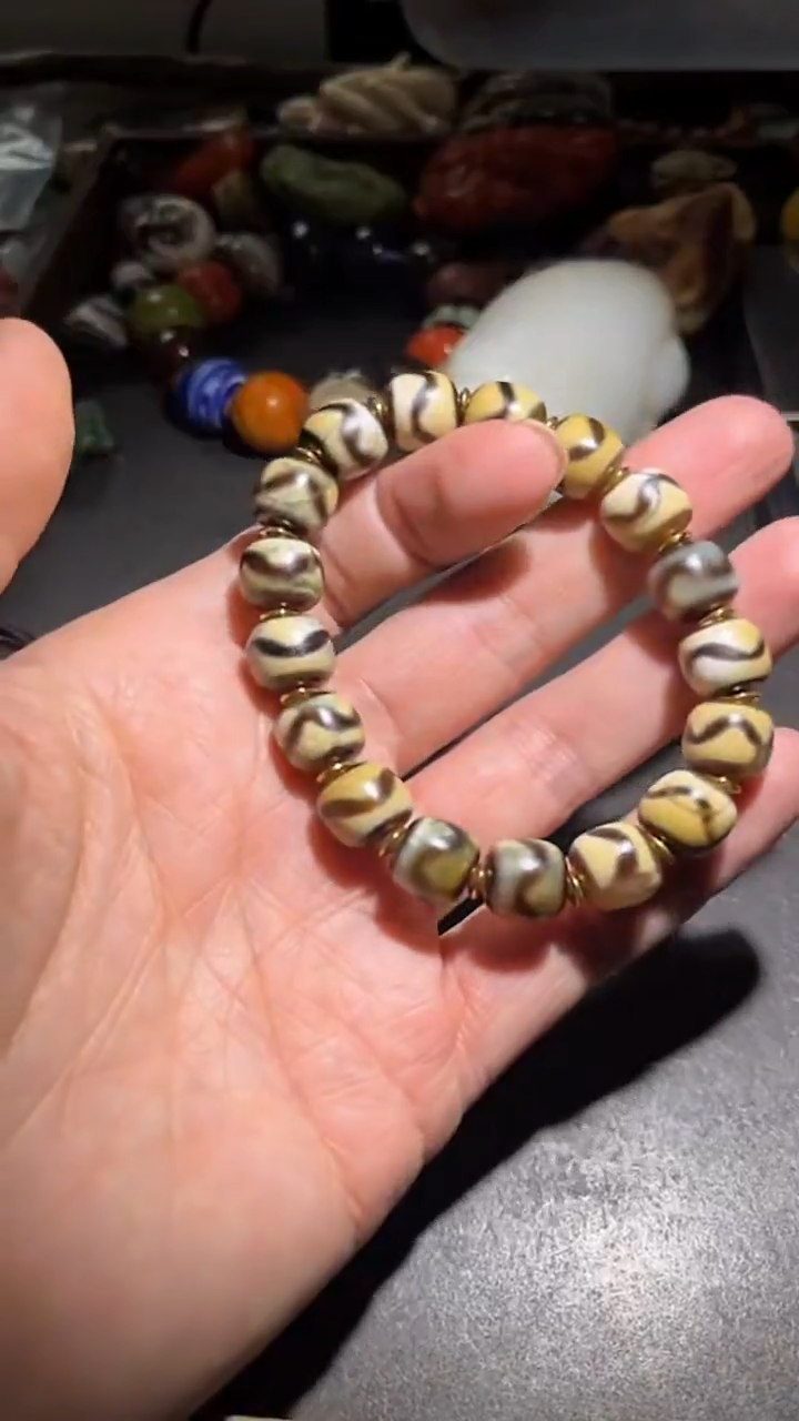 未镶嵌手链玛瑙/玉髓pz1225-78天珠手串虎牙